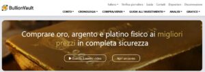 bullionvault oro homepage